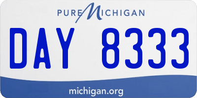 MI license plate DAY8333