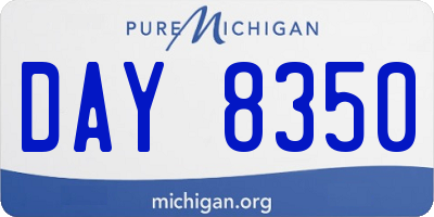 MI license plate DAY8350