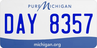 MI license plate DAY8357