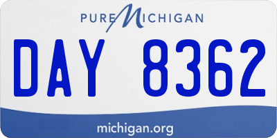 MI license plate DAY8362