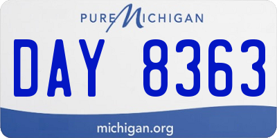 MI license plate DAY8363