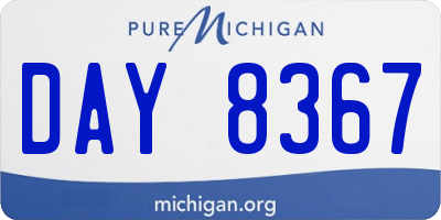 MI license plate DAY8367