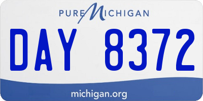 MI license plate DAY8372