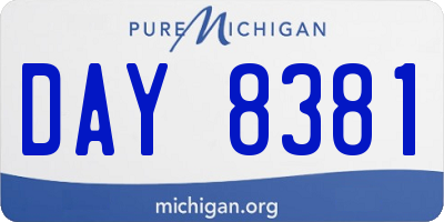 MI license plate DAY8381
