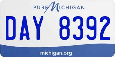 MI license plate DAY8392