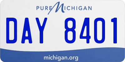 MI license plate DAY8401