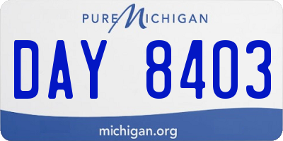 MI license plate DAY8403