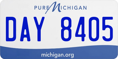MI license plate DAY8405