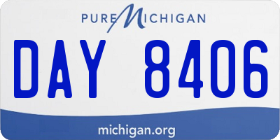 MI license plate DAY8406
