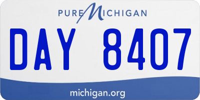 MI license plate DAY8407