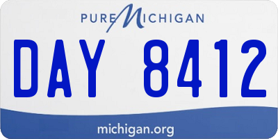 MI license plate DAY8412
