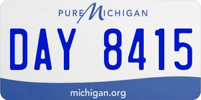 MI license plate DAY8415
