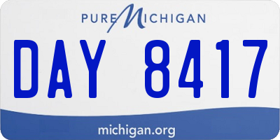 MI license plate DAY8417