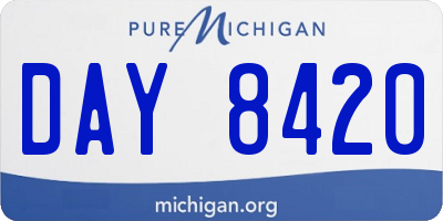MI license plate DAY8420