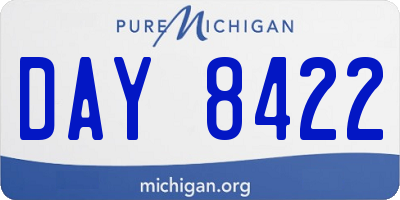 MI license plate DAY8422