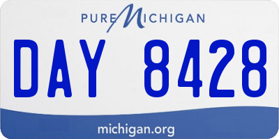 MI license plate DAY8428