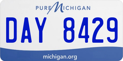 MI license plate DAY8429