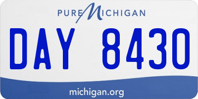 MI license plate DAY8430