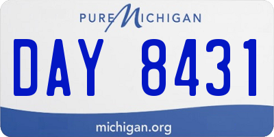 MI license plate DAY8431
