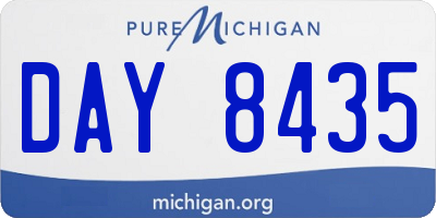 MI license plate DAY8435