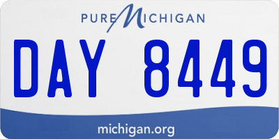 MI license plate DAY8449