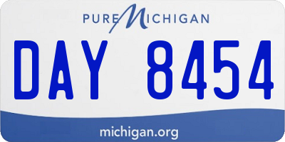 MI license plate DAY8454