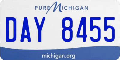 MI license plate DAY8455