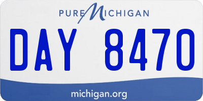 MI license plate DAY8470