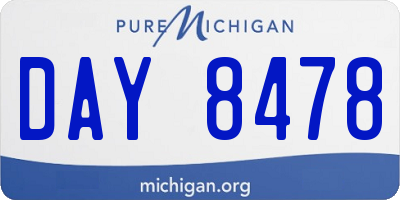 MI license plate DAY8478
