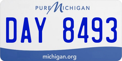 MI license plate DAY8493