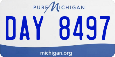 MI license plate DAY8497