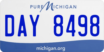MI license plate DAY8498