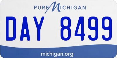 MI license plate DAY8499