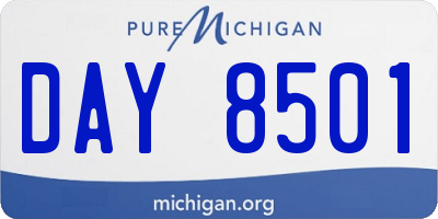 MI license plate DAY8501