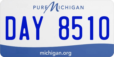 MI license plate DAY8510