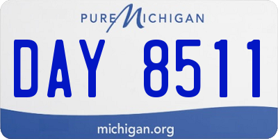 MI license plate DAY8511