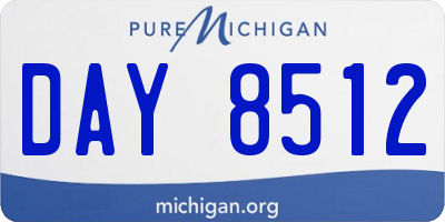 MI license plate DAY8512