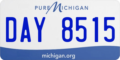 MI license plate DAY8515
