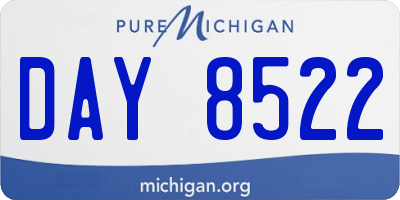 MI license plate DAY8522