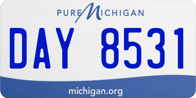MI license plate DAY8531