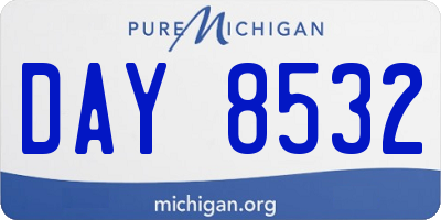 MI license plate DAY8532
