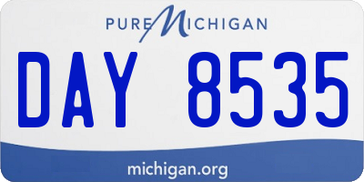 MI license plate DAY8535