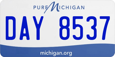 MI license plate DAY8537