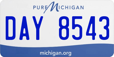 MI license plate DAY8543