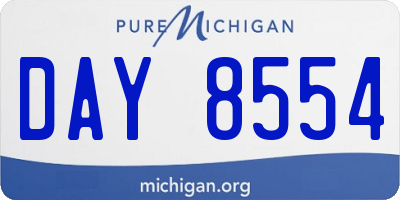 MI license plate DAY8554