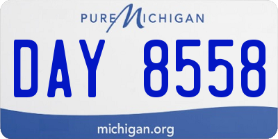 MI license plate DAY8558