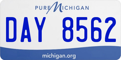 MI license plate DAY8562