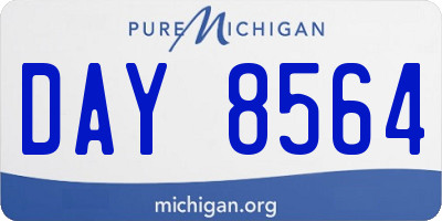 MI license plate DAY8564