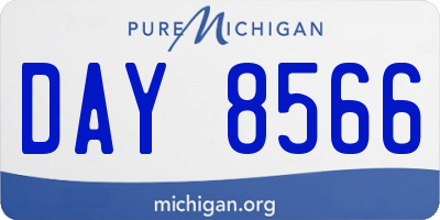 MI license plate DAY8566