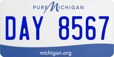 MI license plate DAY8567